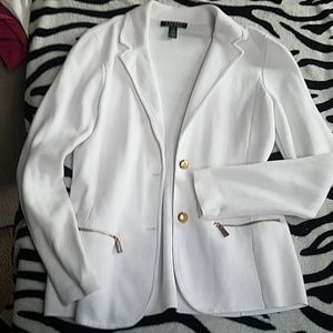 White knit blazer size s